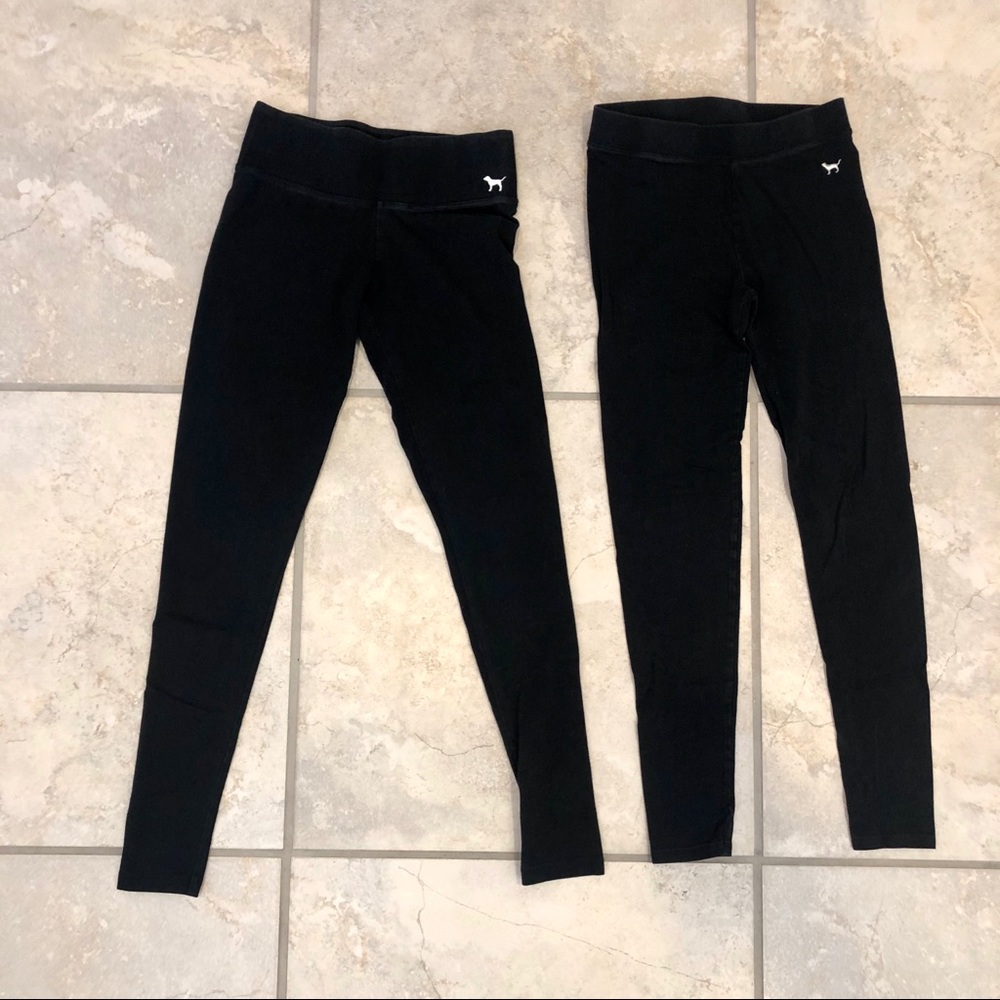Lot of 2 skinny leg legging Pink Victoria’s Secret